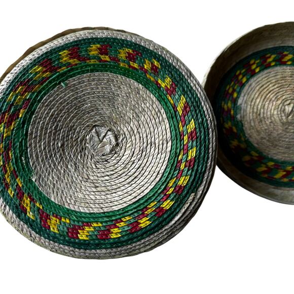 Tortilla basket two piece palm leaf warmer 8 in and 9 in - Picture 8 of 8